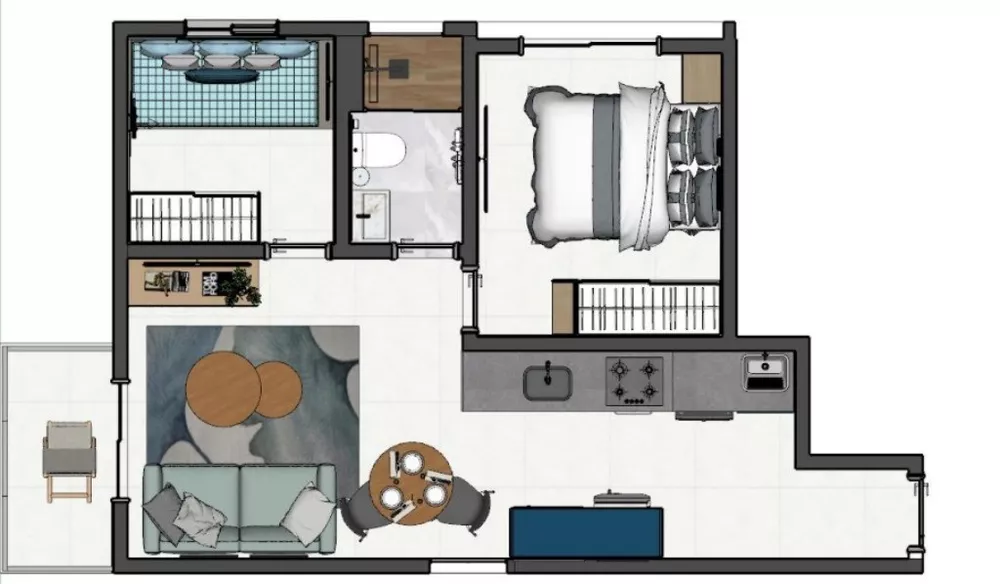 Apartamento, 2 quartos, 42 m² - Foto 8