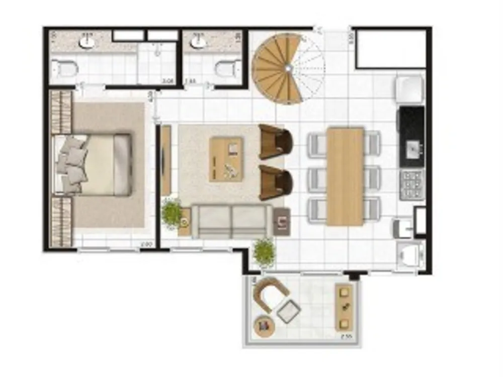 Apartamento, 1 quarto, 47 m² - Foto 7