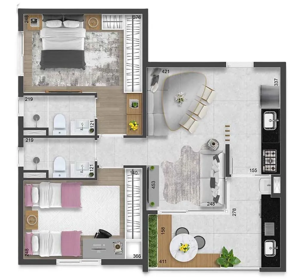 Apartamento, 2 quartos, 64 m² - Foto 4