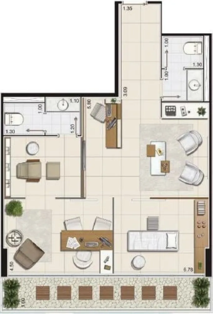 Sala-Conjunto, 102 m² - Foto 6