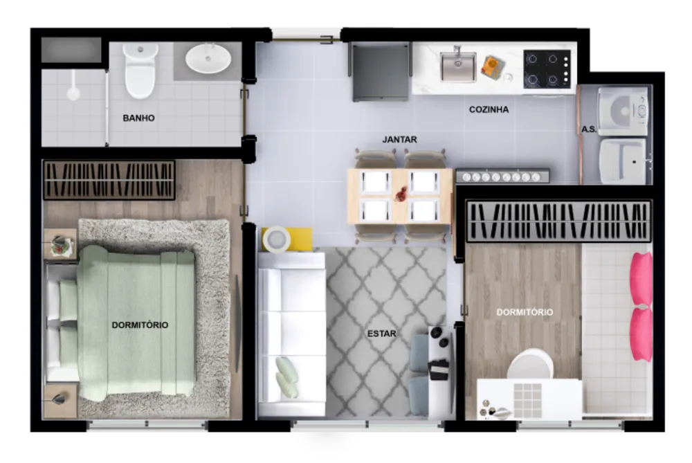 Apartamento, 2 quartos, 34 m² - Foto 8