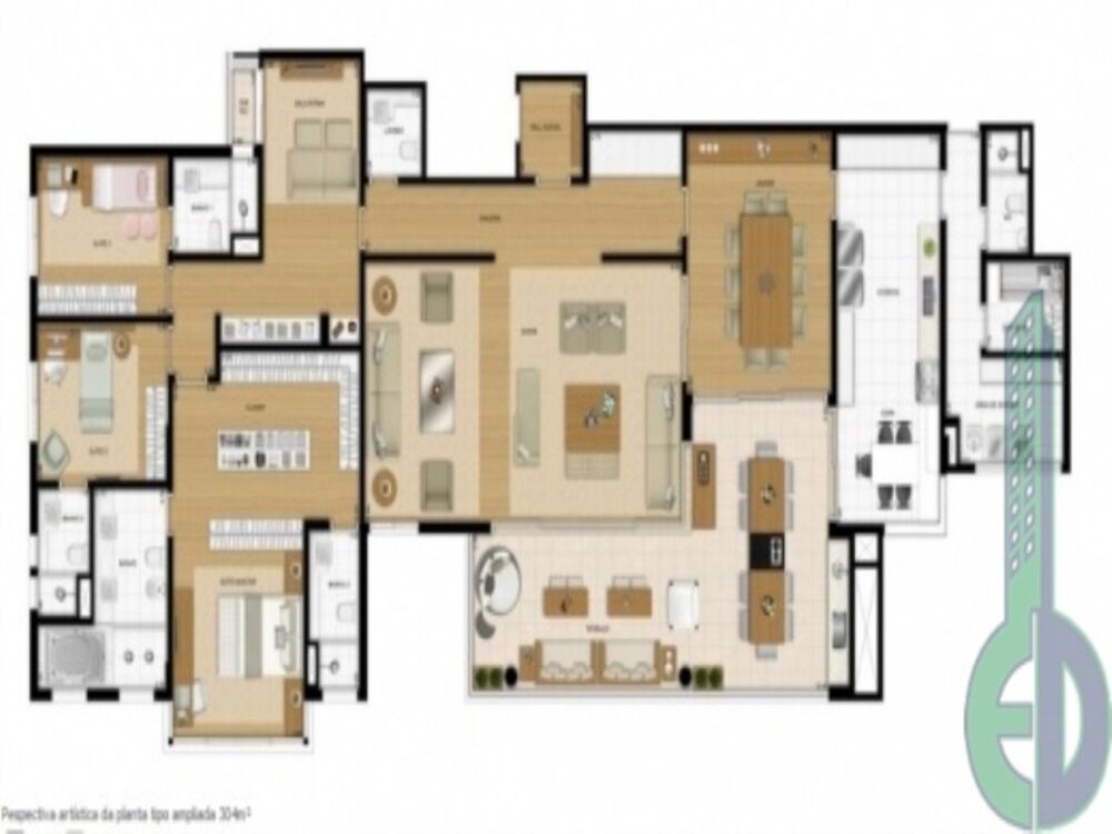 Apartamento, 4 quartos, 304 m² - Foto 8