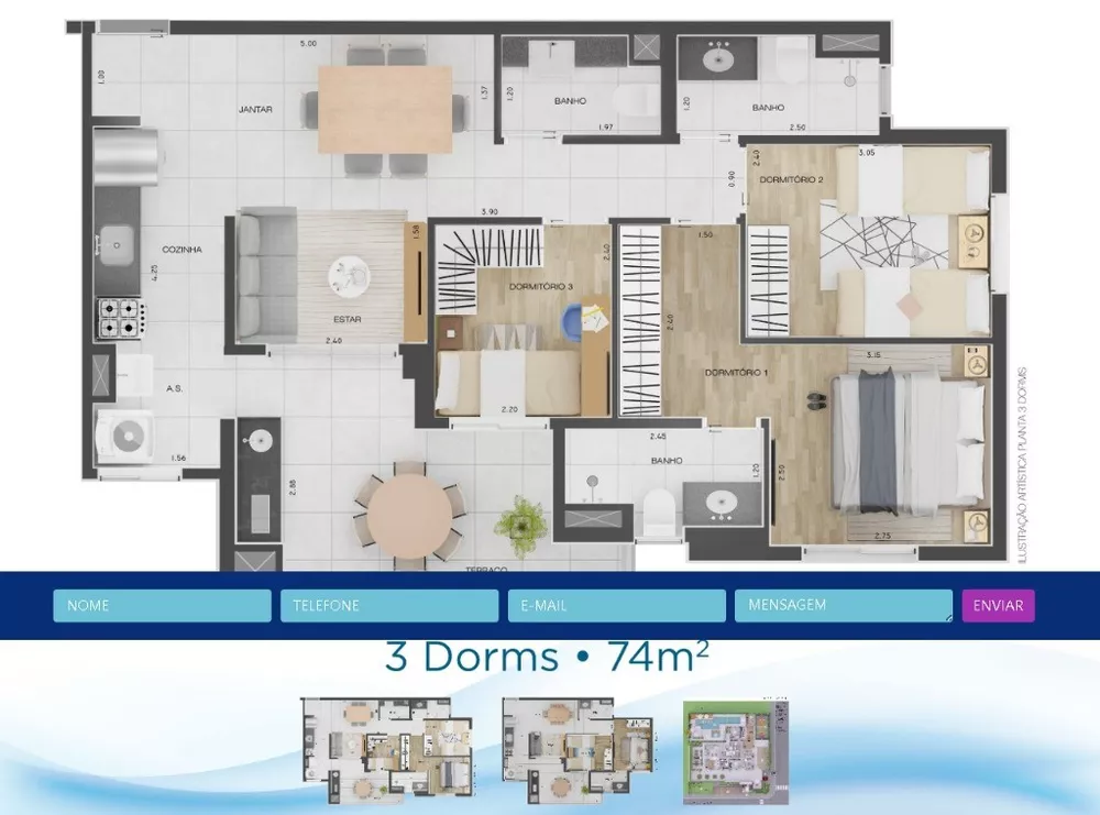 Apartamento, 2 quartos, 74 m² - Foto 13