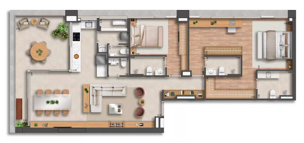Apartamento, 1 quarto, 74 m² - Foto 4