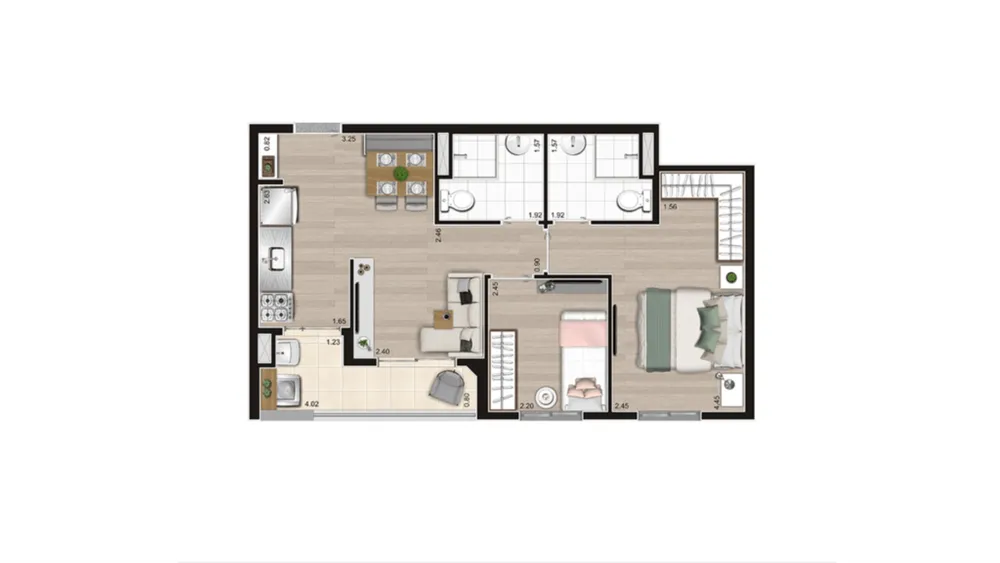Apartamento, 2 quartos, 42 m² - Foto 8