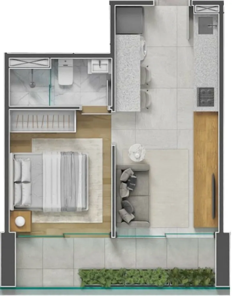 Apartamento, 1 quarto, 18 m² - Foto 2