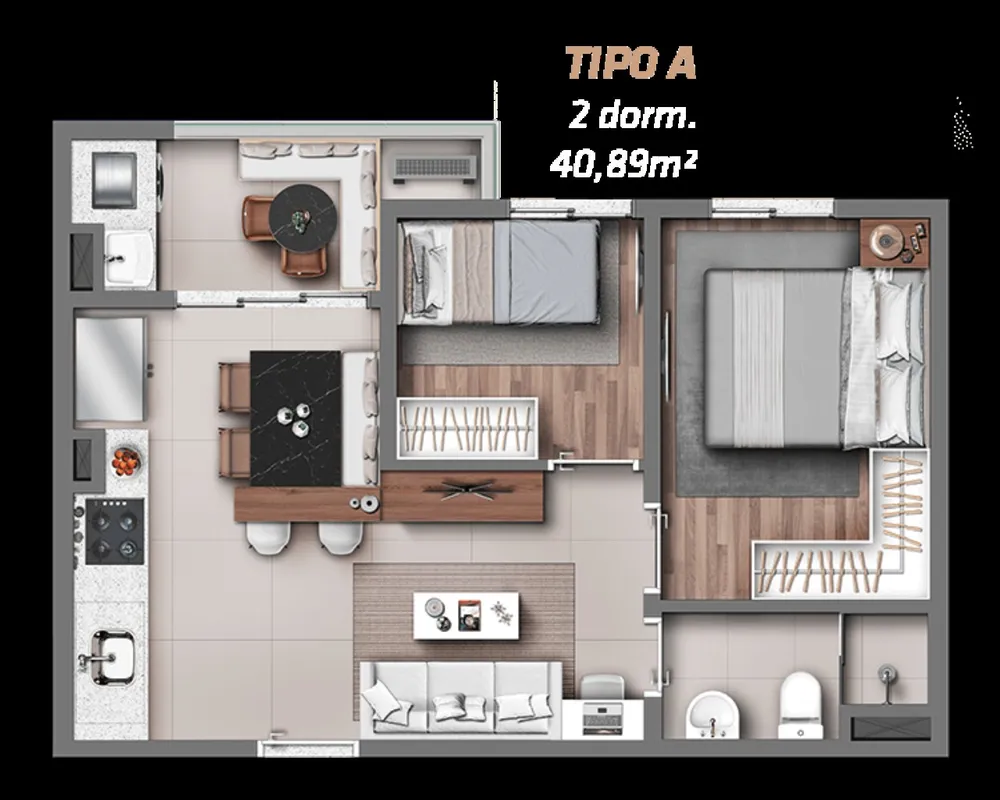Apartamento, 2 quartos, 43 m² - Foto 5
