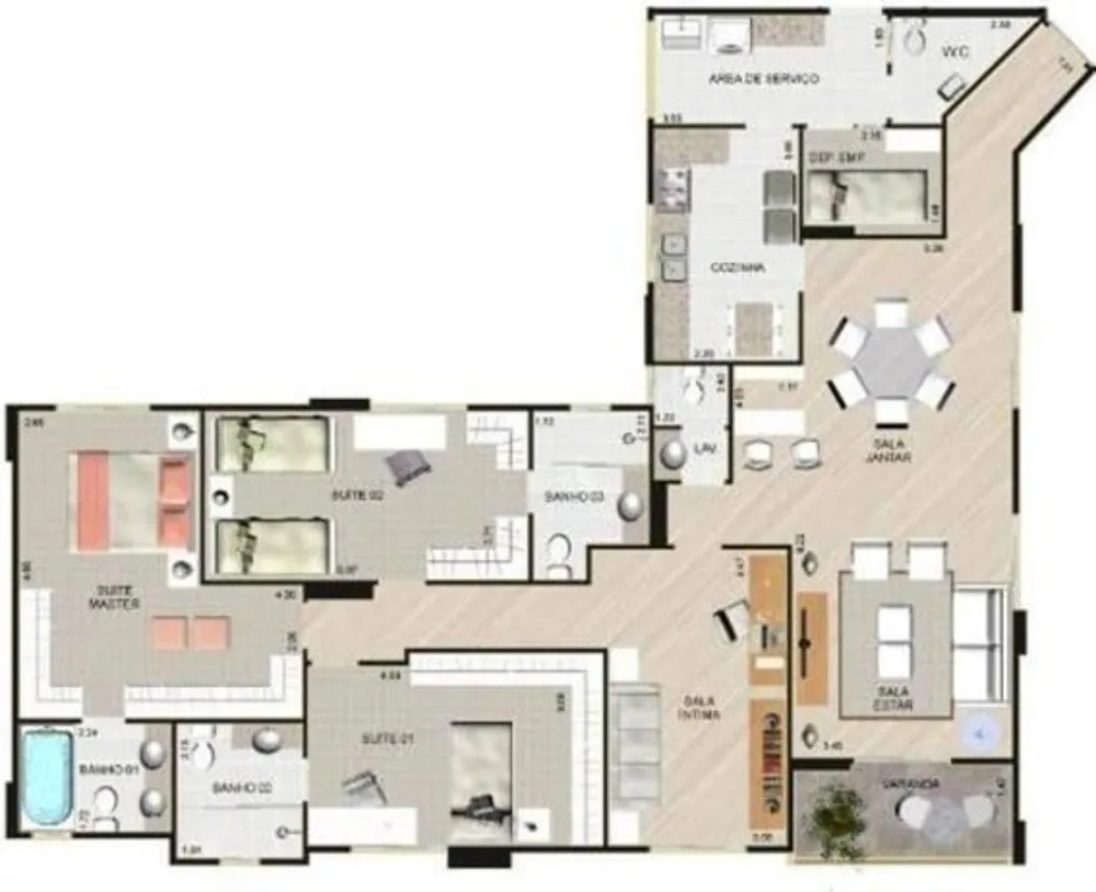 Apartamento, 3 quartos, 148 m² - Foto 1