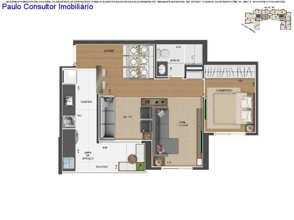 Apartamento, 2 quartos, 54 m² - Foto 2