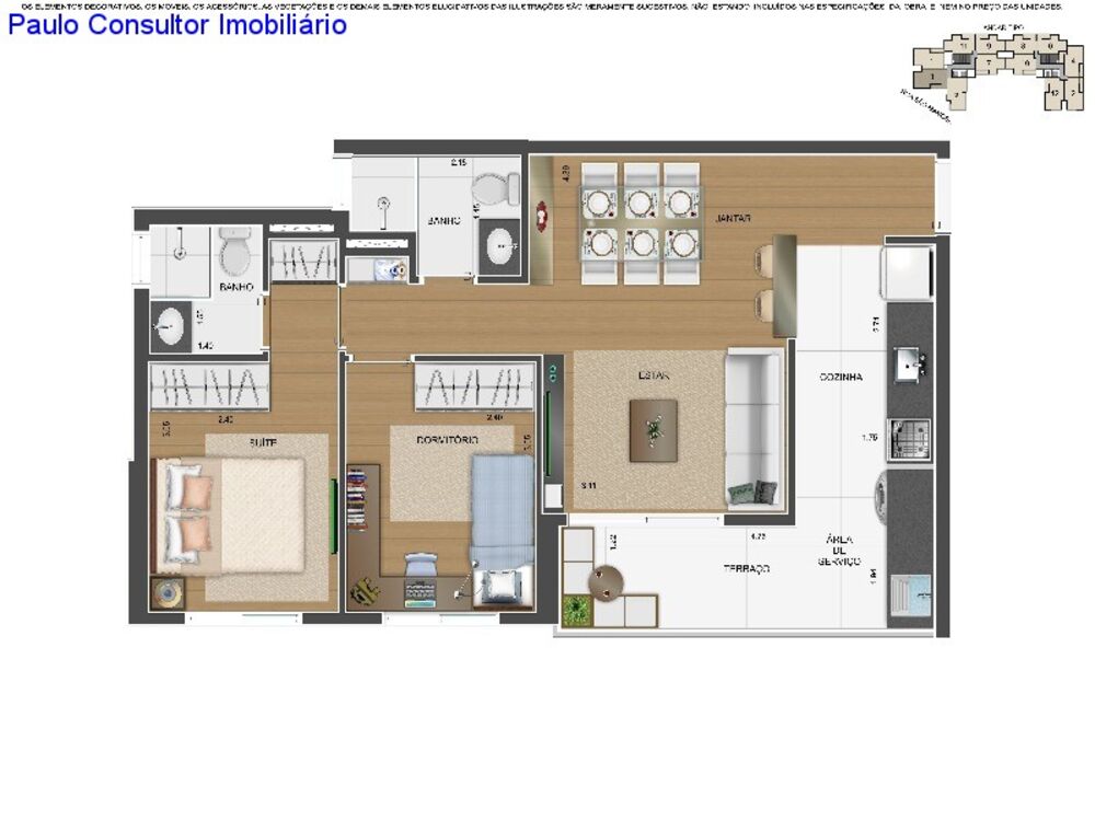 Apartamento, 2 quartos, 54 m² - Foto 1