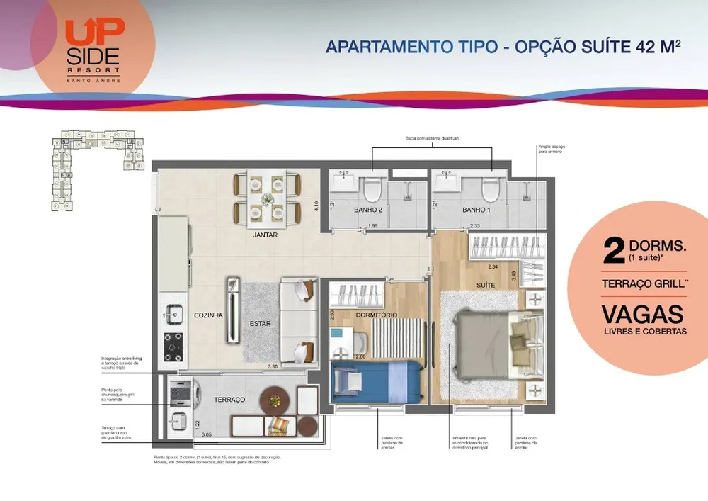Apartamento, 2 quartos, 42 m² - Foto 14
