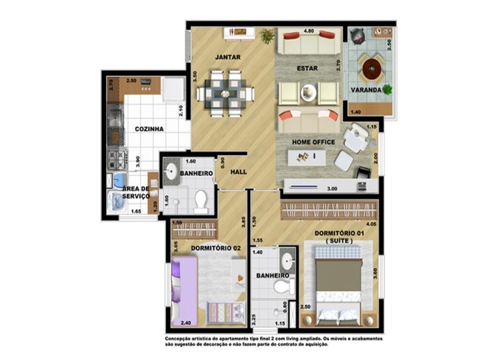 Apartamento, 2 quartos, 59 m² - Foto 11