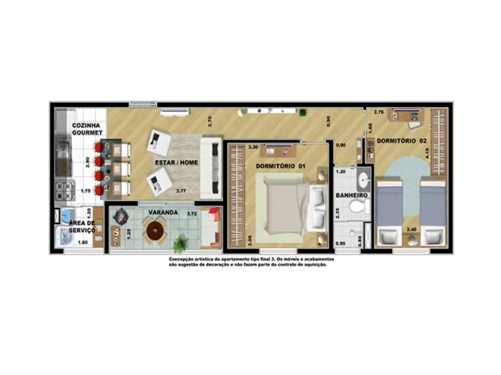 Apartamento, 2 quartos, 59 m² - Foto 9