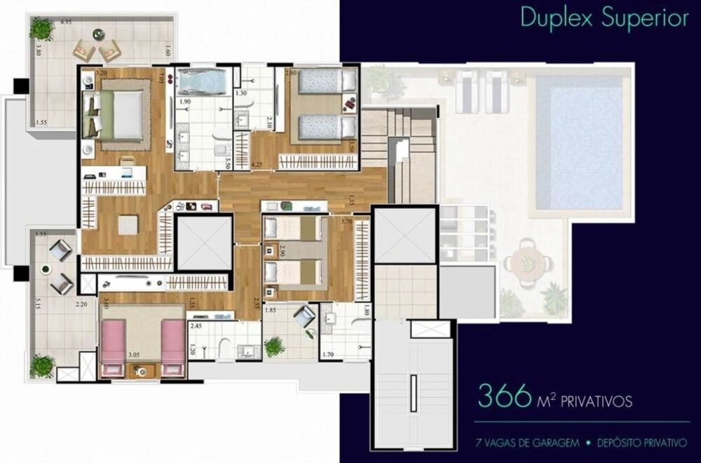 Cobertura, 4 quartos, 366 m² - Foto 4