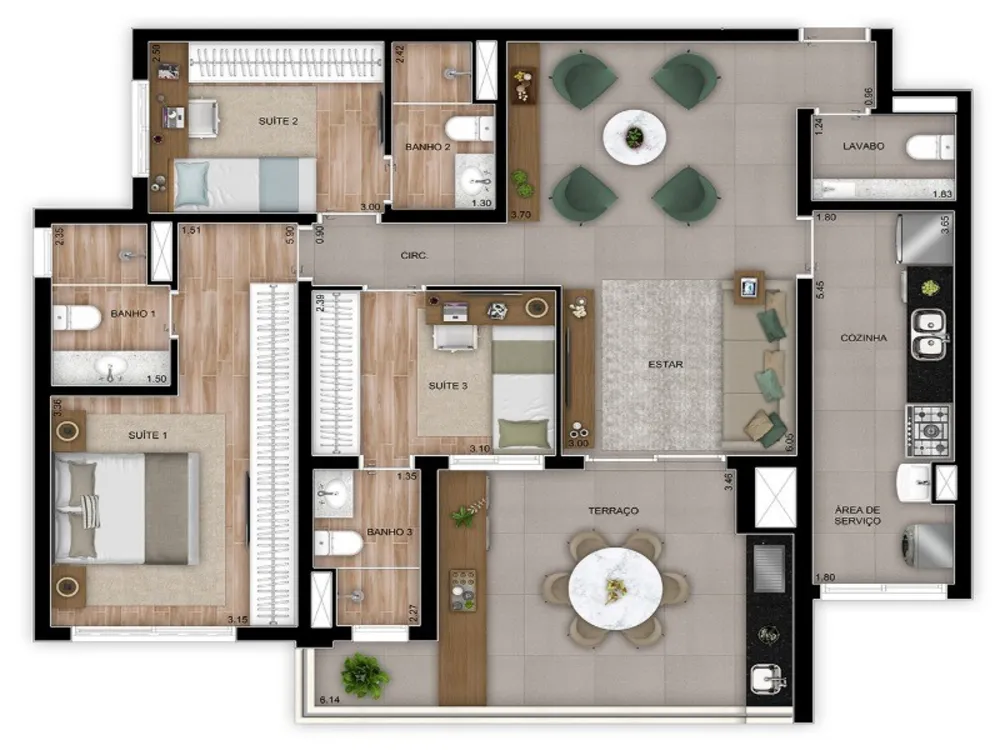 Apartamento, 3 quartos, 108 m² - Foto 6