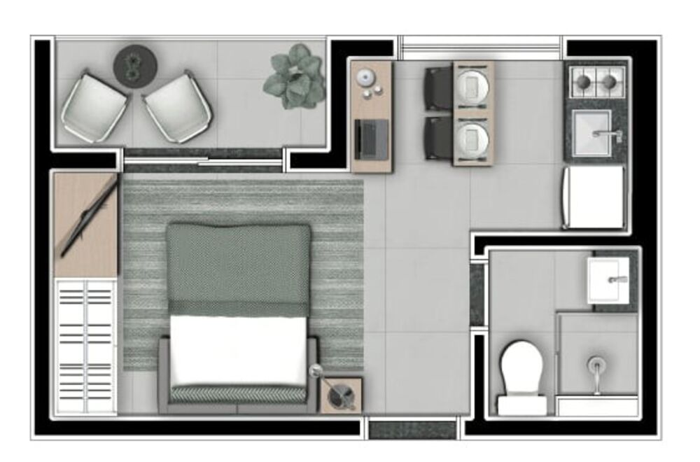 Apartamento, 1 quarto, 23 m² - Foto 14
