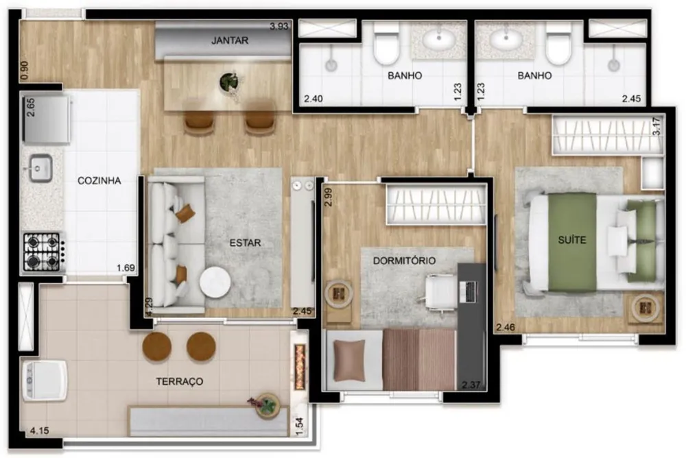 Apartamento, 2 quartos, 53 m² - Foto 22