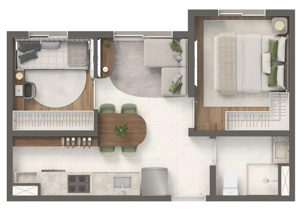 Apartamento, 2 quartos, 35 m² - Foto 3