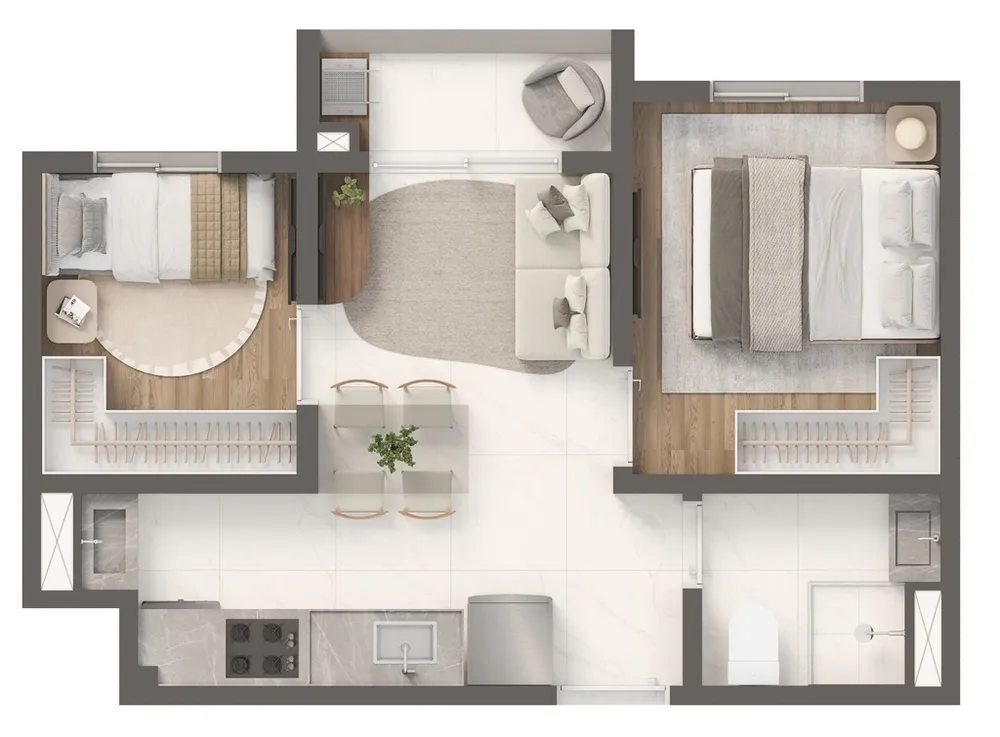 Apartamento, 2 quartos, 35 m² - Foto 4
