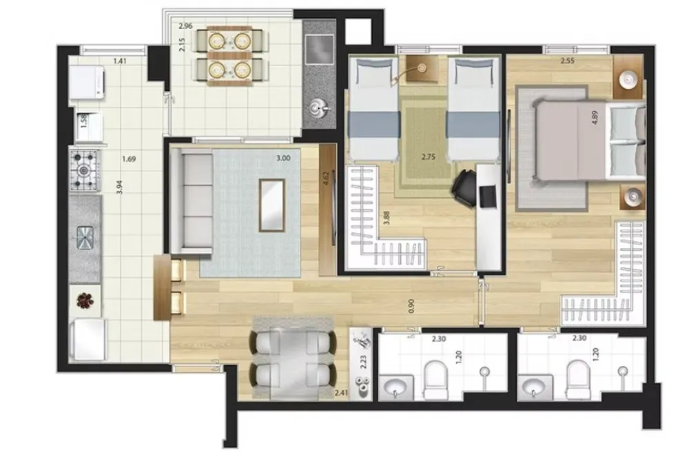 Apartamento, 3 quartos, 85 m² - Foto 3