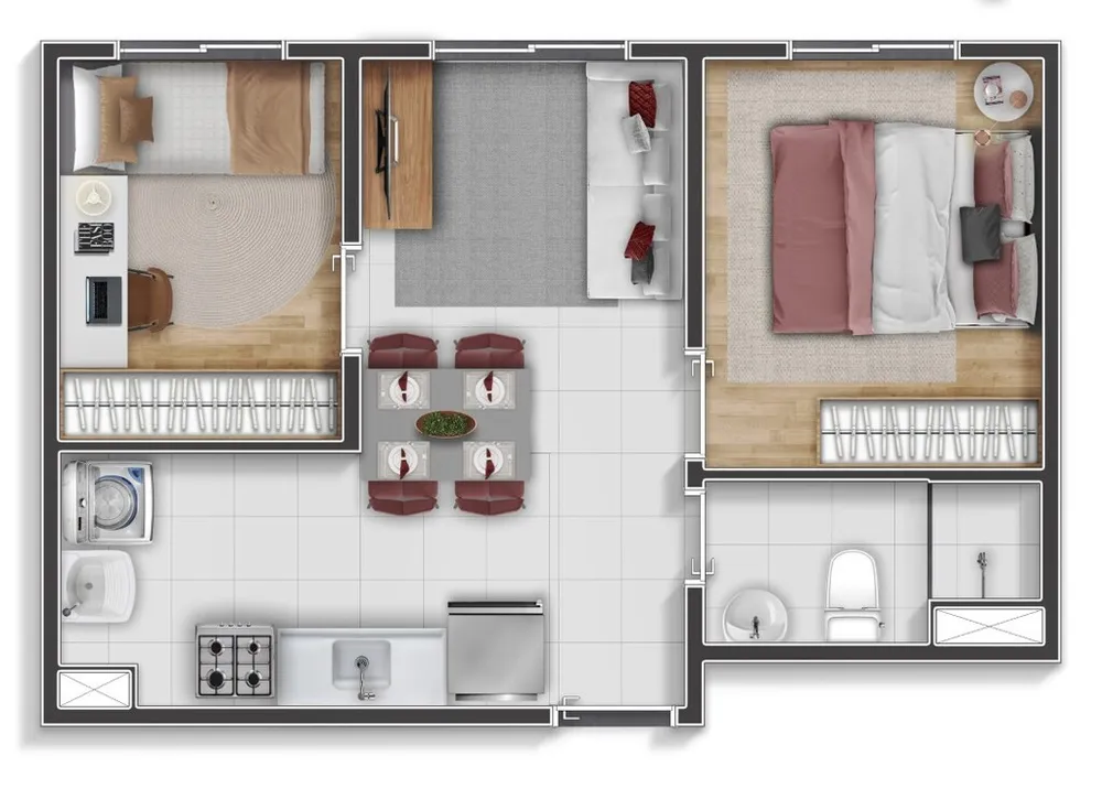 Apartamento, 2 quartos, 33 m² - Foto 4