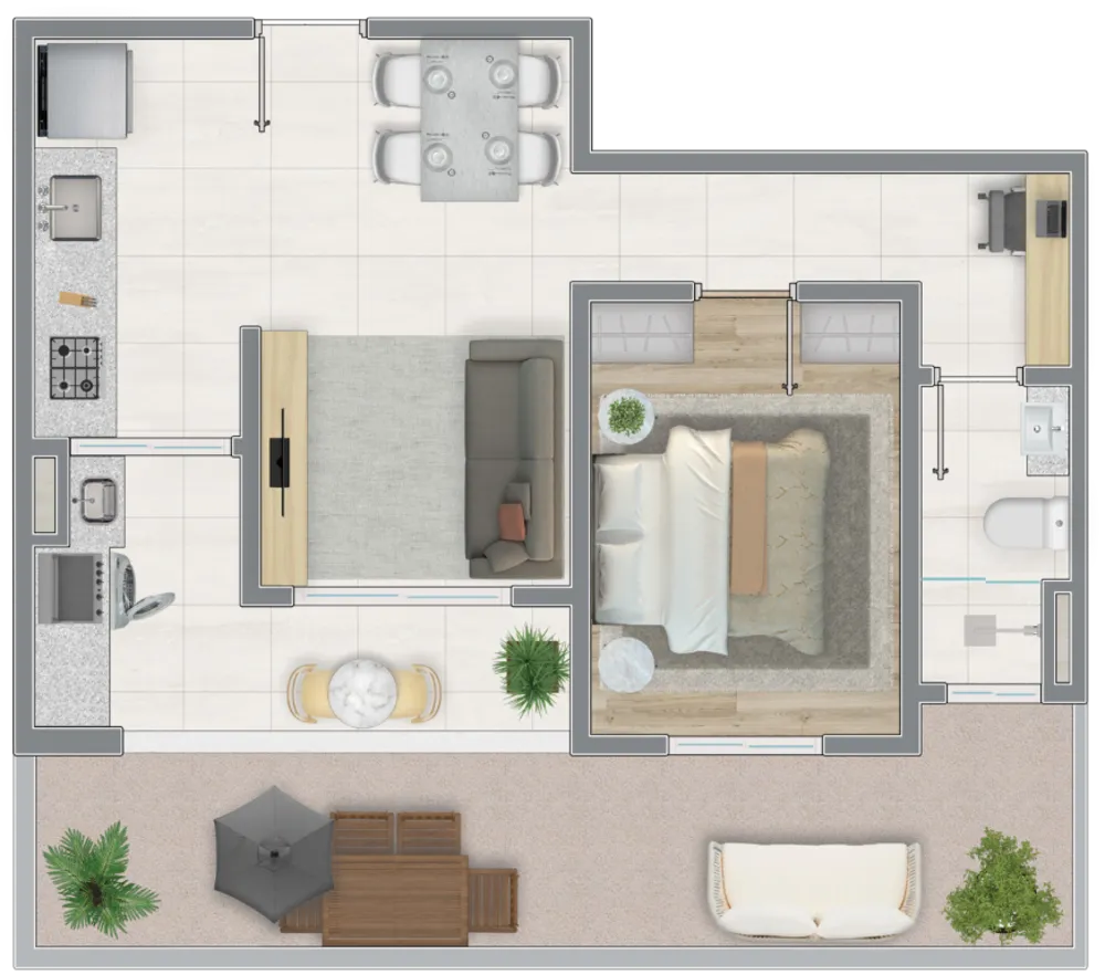 Apartamento, 2 quartos, 51 m² - Foto 1