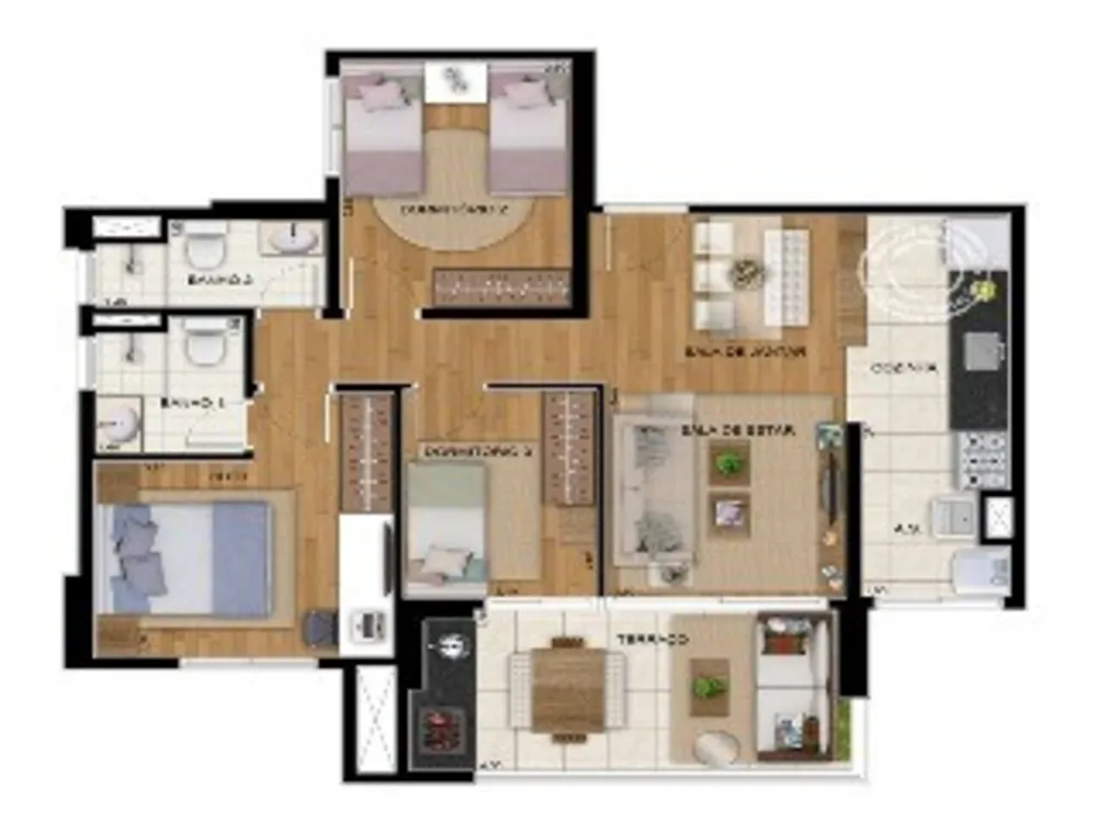 Apartamento, 2 quartos, 82 m² - Foto 3