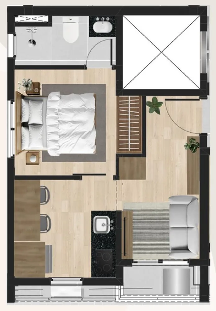 Apartamento, 1 quarto, 35 m² - Foto 4