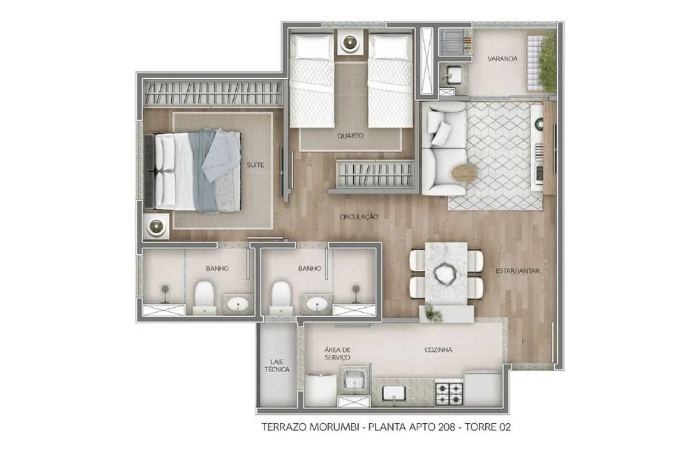 Apartamento, 2 quartos, 52 m² - Foto 11