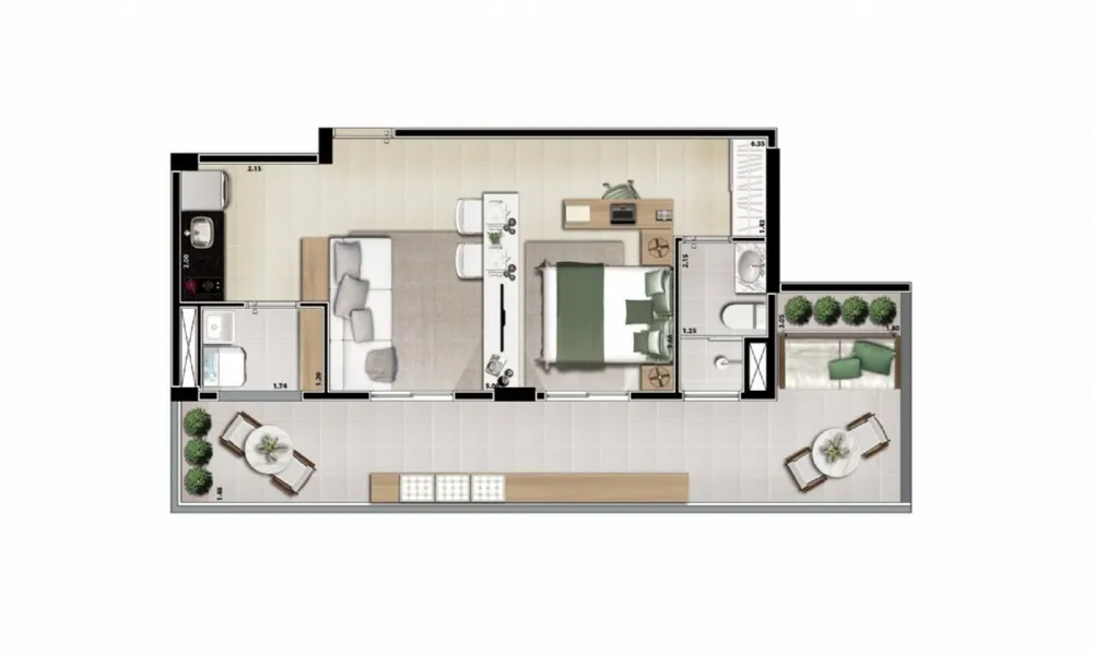 Apartamento, 1 quarto, 99 m² - Foto 4