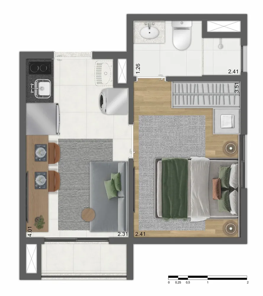 Apartamento, 1 quarto, 26 m² - Foto 8