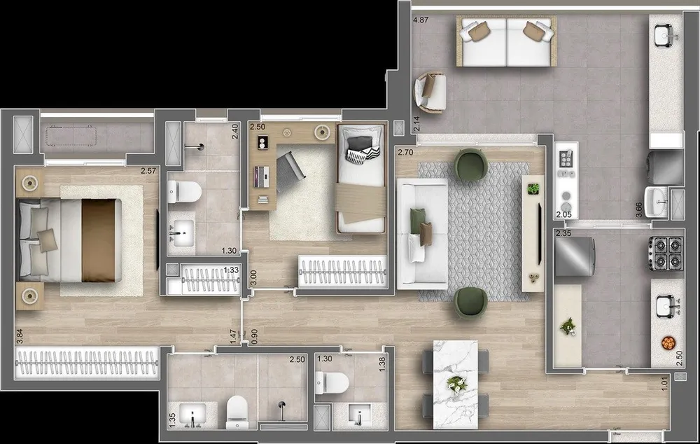 Apartamento, 3 quartos, 148 m² - Foto 7