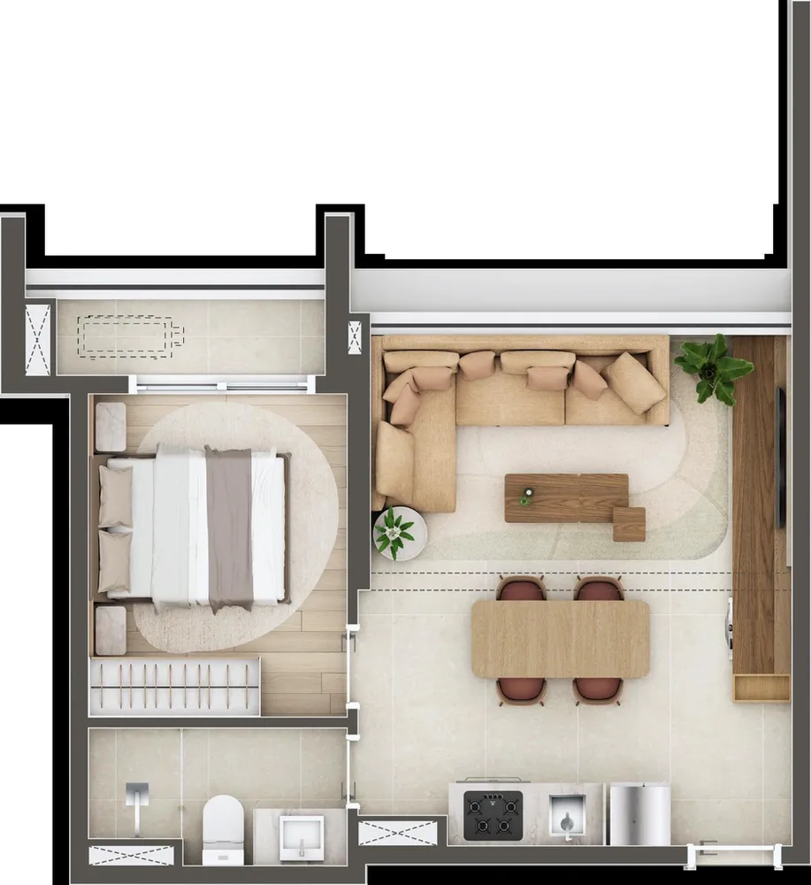 Apartamento, 1 quarto, 82 m² - Foto 3