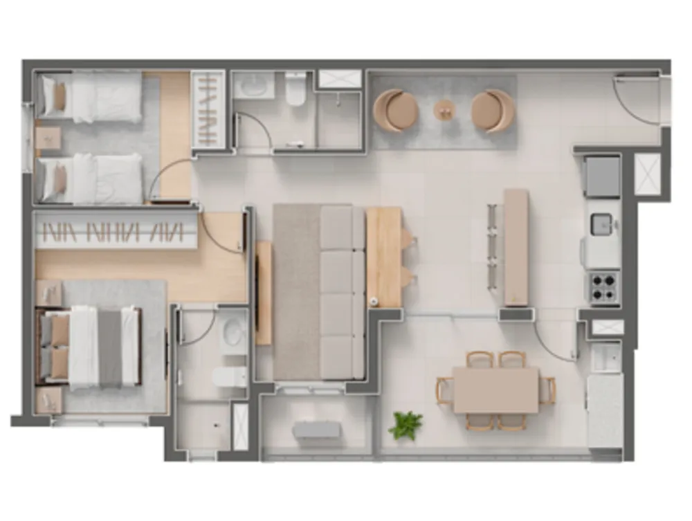 Apartamento, 3 quartos, 74 m² - Foto 4