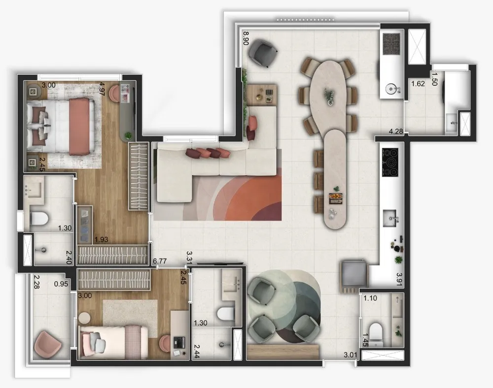 Apartamento, 2 quartos, 65 m² - Foto 1