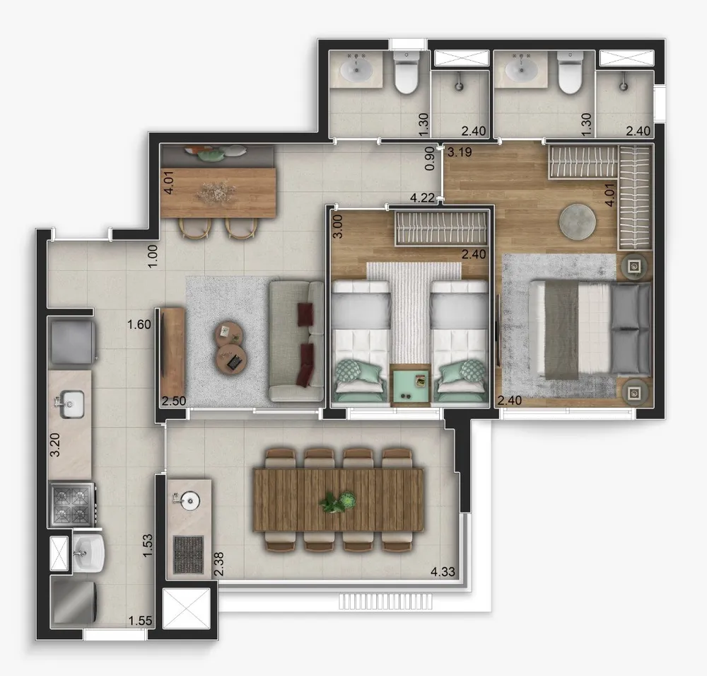 Apartamento, 2 quartos, 65 m² - Foto 4