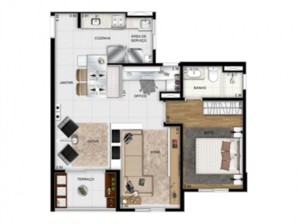 Apartamento, 2 quartos, 56 m² - Foto 6