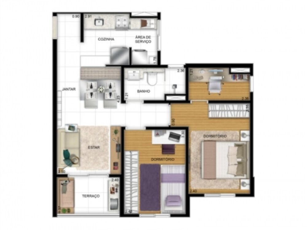 Apartamento, 2 quartos, 56 m² - Foto 5