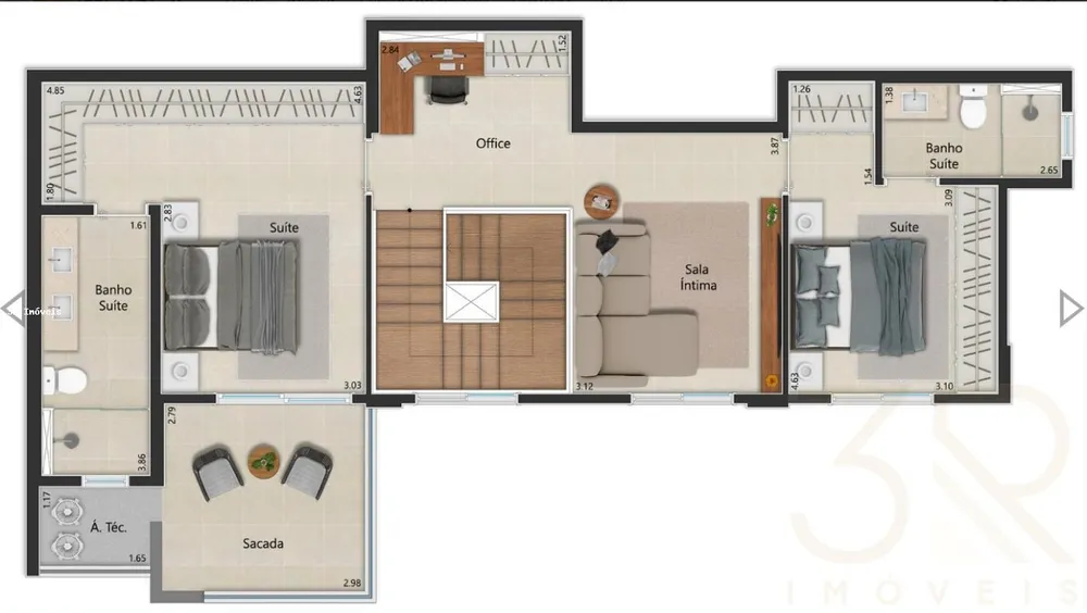 Apartamento, 3 quartos, 91 m² - Foto 2