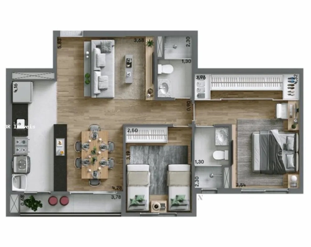 Apartamento, 2 quartos, 64 m² - Foto 4