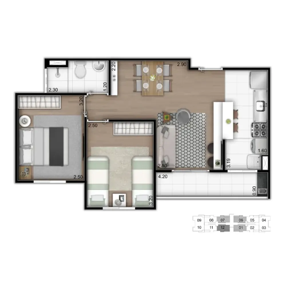 Apartamento, 2 quartos, 47 m² - Foto 5