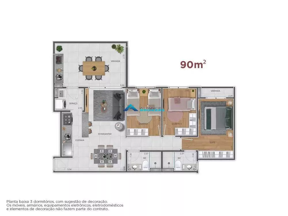 Apartamento, 3 quartos, 90 m² - Foto 8