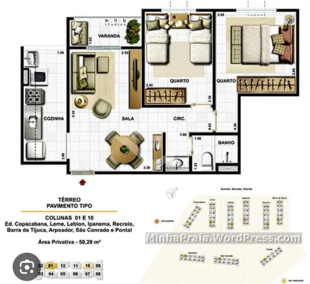 Apartamento, 2 quartos, 50 m² - Foto 14