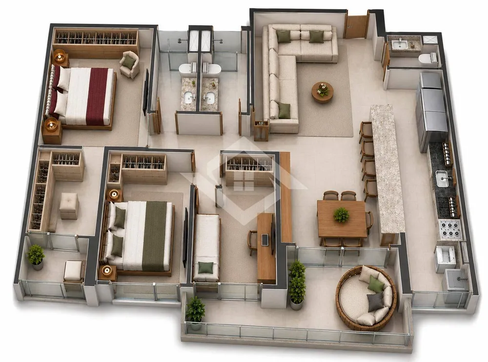 Apartamento, 3 quartos, 98 m² - Foto 1