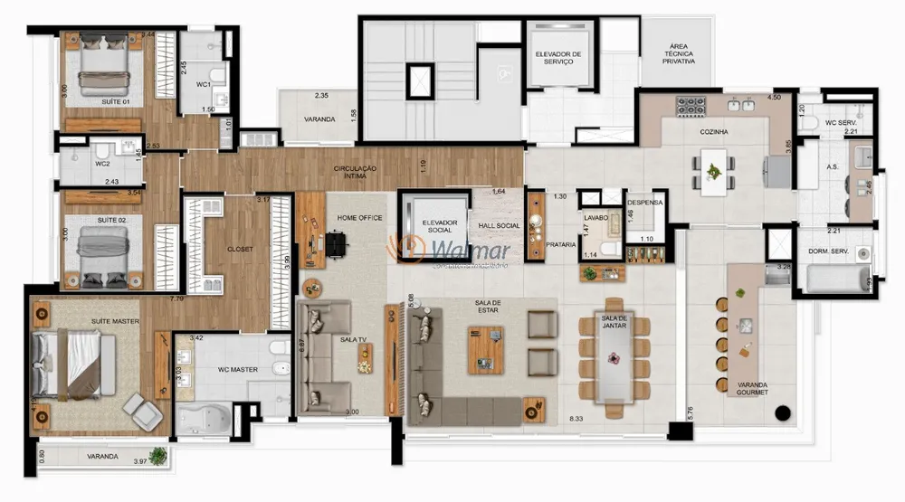 Apartamento, 4 quartos, 257 m² - Foto 9