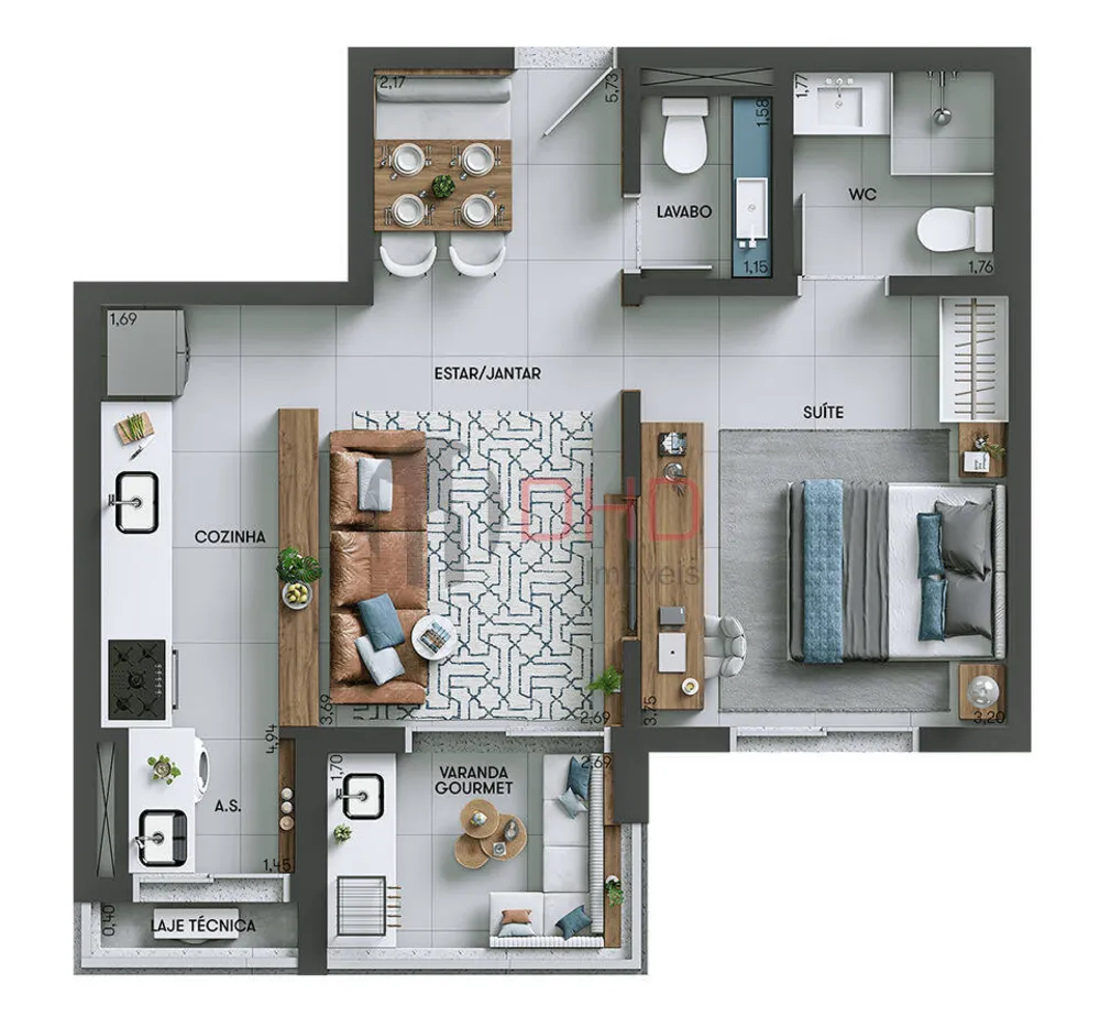 Apartamento, 1 quarto, 51 m² - Foto 11