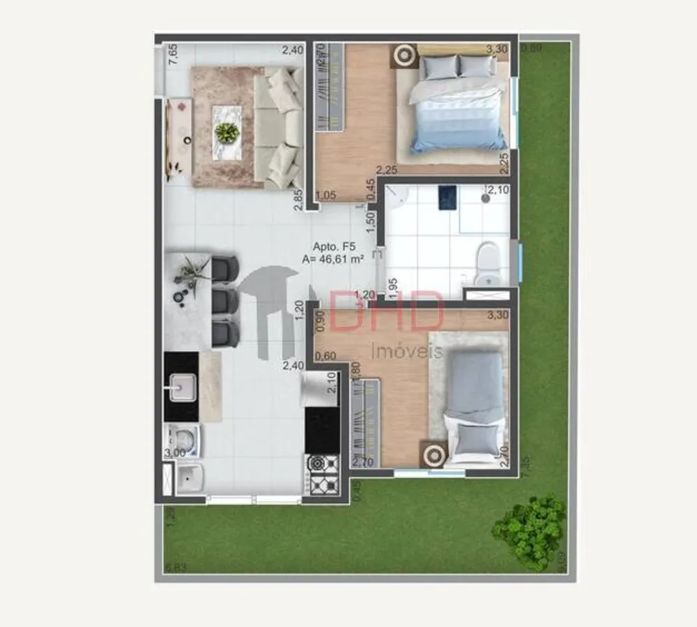 Apartamento, 2 quartos, 40 m² - Foto 12