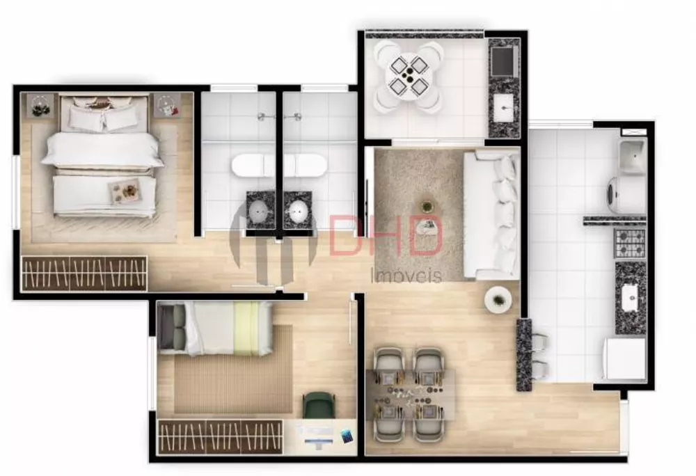 Apartamento à venda com 2 quartos, 61m² - Foto 4