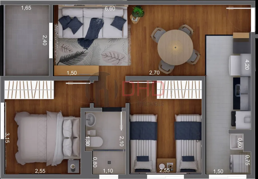 Apartamento, 2 quartos, 44 m² - Foto 12
