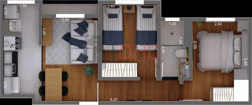 Apartamento, 2 quartos, 44 m² - Foto 14
